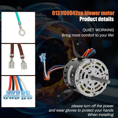 Replacement 1/2HP 115V Blower Motor for Goodman Amana Janitrol Units 0131F00042SP 1130RPM Fits Several Models with Easy Install
