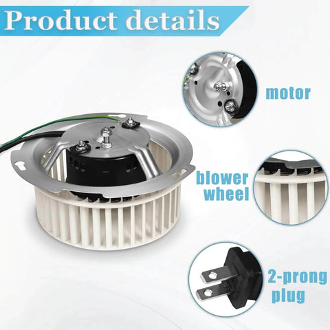 8832NA Blower Motor 84757 JA2B099N Bathroom Fan Motor Replace 8832NA A Unit ONLY with 2-prong plug and blower wheel