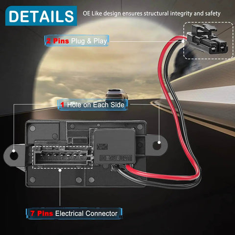 Blower Motor Resistor Kit With Wiring Harness And Connectors For 1999 2006 Chevy Silverado GMC Sierra, detail view with connectors