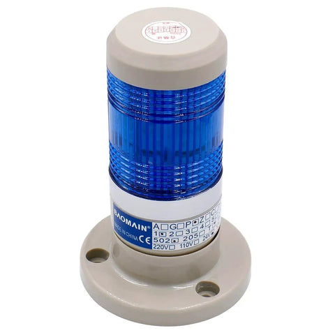 Industrial Blue 24V DC LED Signal Tower Light For Machines With Continuous Operation Durable Industrial Grade Indicator Light