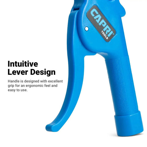 Air Blow Gun Kit With 5 Inch And 12 Inch Guns Rubber Tips Ergonomic Grip And Easy Use Lever NPT One Quarter Inch Thread