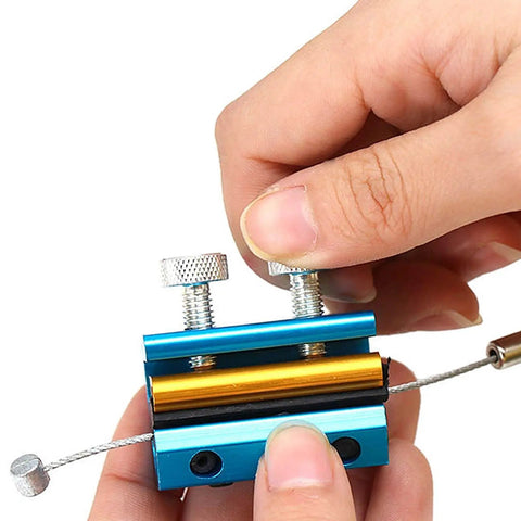Using aluminum portable motorcycle cable lubrication tool for brake throttle and clutch cables on ATVs