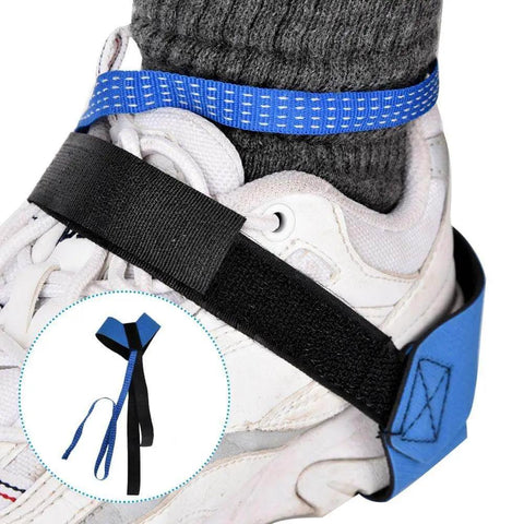 Adjustable Anti Static Ankle Strap Grounder ESD Blue And Black For Electronics Techs, Lab Pros, And Cleanrooms on shoe