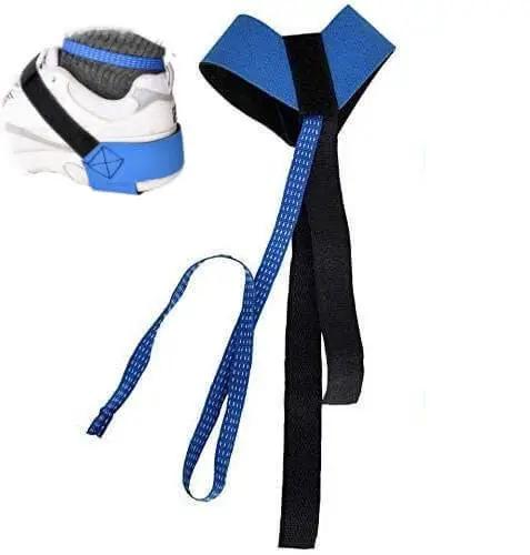 Adjustable Anti Static Ankle Strap Grounder ESD Blue And Black For Electronics Techs, Lab Pros, And Cleanrooms, Quick Static Dissipation In One Tenth Of A Second With Knit Antistatic Inner Layer, showing front and side view
