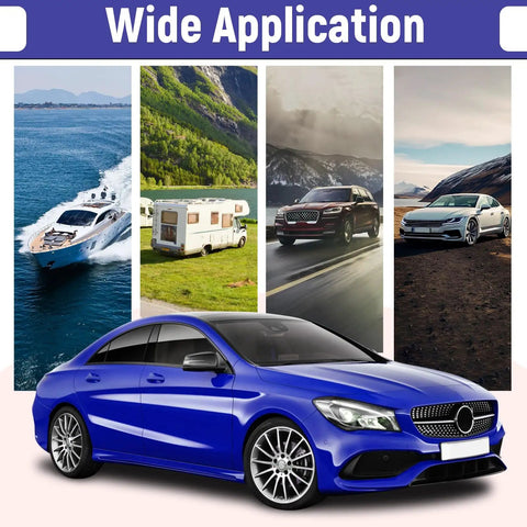 Wide application of Trim Removal Tool Kit 5Pcs No Scratch Plastic for Cars Interior Door Panels Blue with various vehicles shown