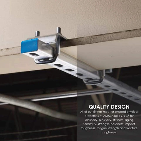 End cap for 1-5/8 inch 14 gauge metal strut channels fits standard B-Series, delivering a clean professional finish in blue PVC