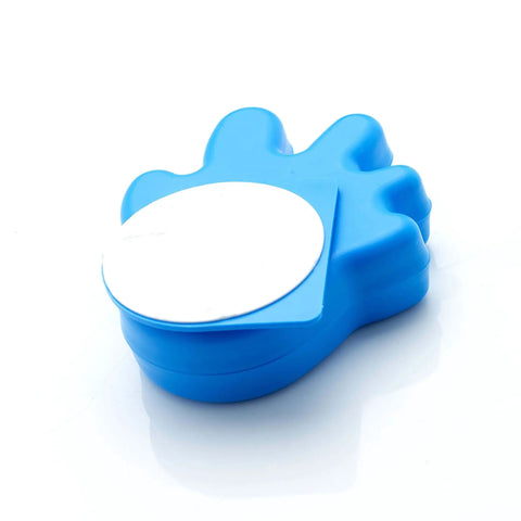 Anti Slam Door Safety For Kids Two Pack Finger Trap Stoppers With Adhesive Pad in blue plastic, easy install on handles