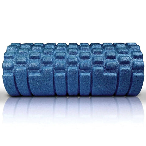 High Density Foam Roller Massager With 3D Textured Rollers for Deep Tissue Back and Leg Muscle Massage in blue