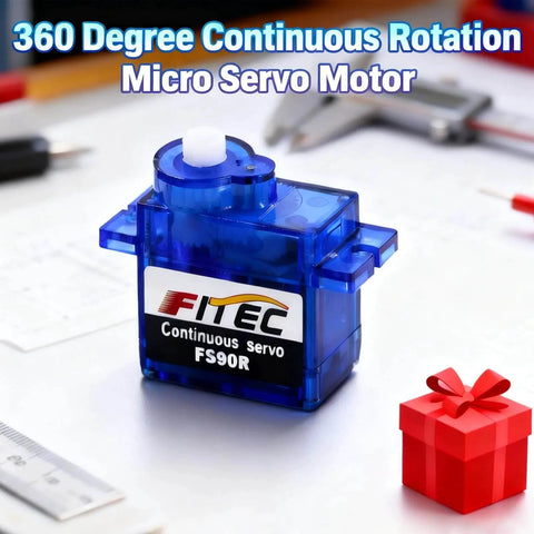 360 Degree Continuous Rotation Micro Servo Motor 9g Servo for RC Helicopter Airplane Car Boat Robot Controls, blue casing