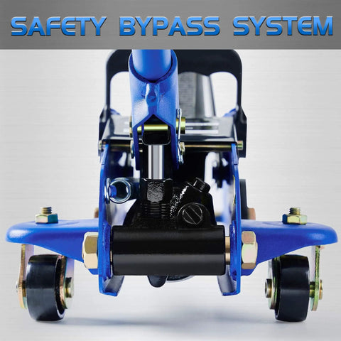 Hydraulic Floor Jack 1.5 Ton Portable Car Lift With 4.9 To 11.8 Inch Lift Range Blue Durable Steel Construction Safe Overload Valve Easy To Use For Most Cars Budget Friendly