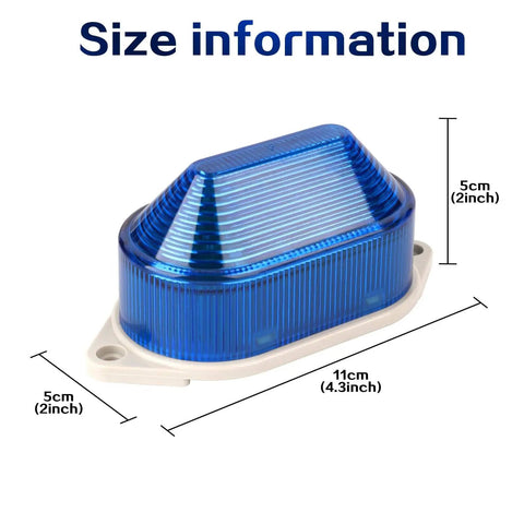 Blue 110V AC Industrial Signal Light With Flash Mode Tower Lamp For Machinery And Equipment 11 X 5 X 5 Cm