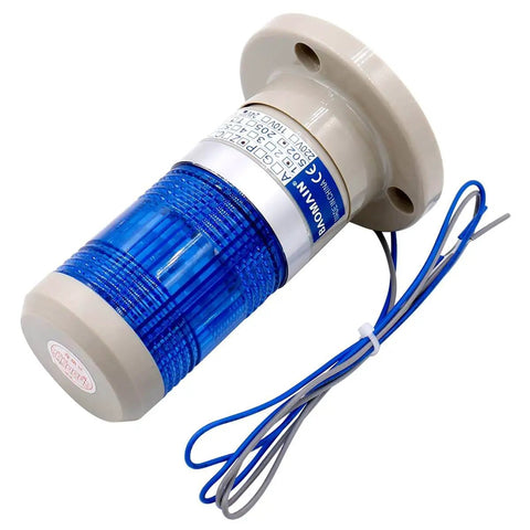 Industrial Blue 24V DC LED Signal Tower Light For Machines With Continuous Operation Durable Industrial Grade Indicator Light 80 X 125mm Base 184g Weight LTP 502T Baomain