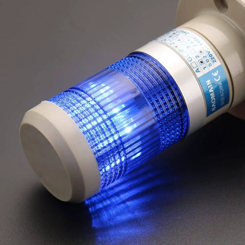 Blue LED Signal Tower Light With 180 Degree Rotating Base For Industrial Automation 24V DC LXY502T1 Stack Lamp