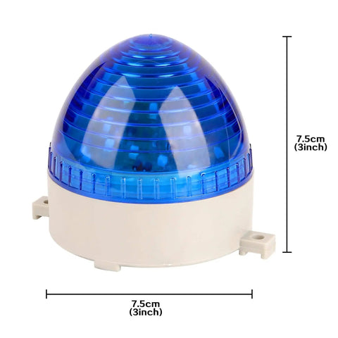 Industrial 110V Blue LED Warning Light Signal Tower Lamp With Steady Flash For 110V AC Systems Nxtop N3072B front view