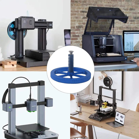 Blue Aluminum Leveling Nut Set With Hot Bed Springs, M4 Screws, And Silicone Leveling Columns for 3D printers display