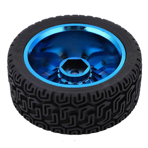 Blue wheel from DC 12V Encoder Gear Motor 65mm Full Metal Geared Motor with Mount Bracket and Wheel Kit for Smart Car