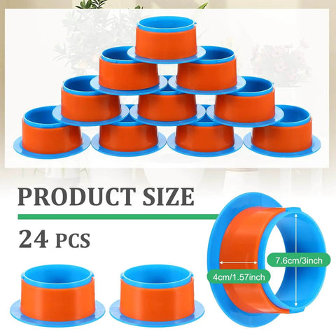 24 Pack Stretch Wrap Dispenser Hand Savers For Moving And Shipping Easy Grip Plastic Puller Fits 3 Inch Core Pallet Wrapping Durable Blue And Orange Handles Bulk Replacement For Packing Film And Pallets