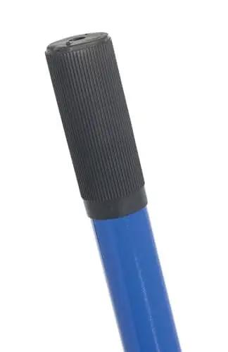 Close-up of Deluxe Steel Pallet Buster With 41 Inch Handle For Easy Pallet Disassembly And Dock Board Removal, Heavy Duty Construction, Blue.