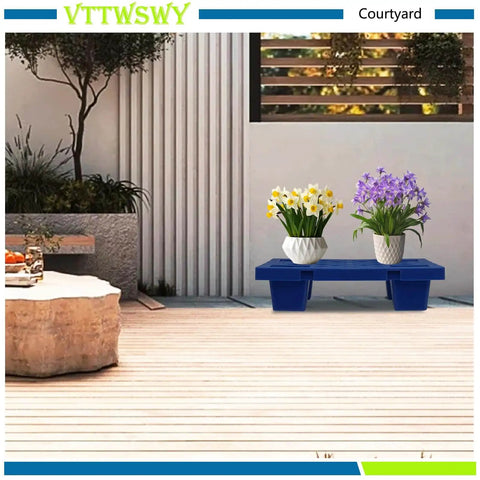 Four Pack Plastic Pallets Nestable Moisture Proof Floor Pallets With Breathable Grid Platform Lightweight Stackable Spliceable