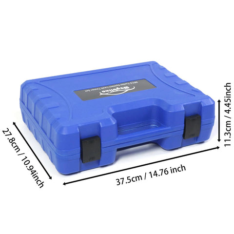 Wzyblixo Turbo System Leakage Tester Kit case, blue plastic, 9-piece set, Amazon brand