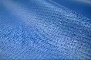 Fabric texture of Static Safe ESD Jacket Built For Cleanrooms With 74 Percent Polyester And 26 Percent Carbon Fiber Blend, Blue, 3X Large.
