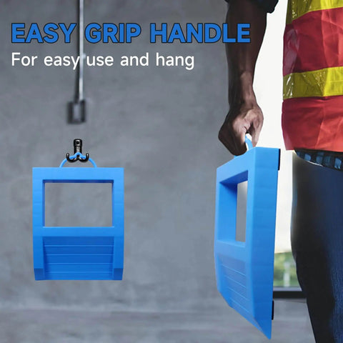 Heavy Duty Pallet Jack Chock With Handle For Eight Point Five Inch Wheel Width Non Slip Polypropylene Jack Stopper