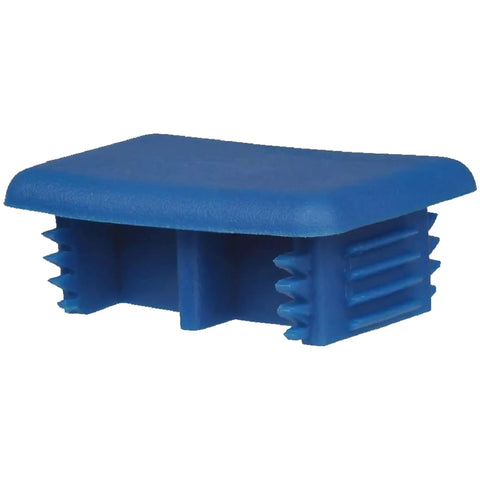 End cap for 1-5/8 inch 14 gauge metal strut channels fits standard B-Series, blue PVC slip-on cap for debris protection