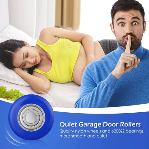 12 Pcs Nylon Garage Door Rollers 1.8 Inch Replacement Wheels For 2 Inch Track With 7 Inch Extended Stem, quiet operation