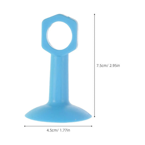 Blue Silicone Suction Cup Door Handle Stopper No Drilling Required Door Silencer For Walls And Doors Noise Dampener Bumper Pads