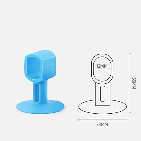 Five Piece Silicone Doorknob Wall Protector And Door Handle Silencer Set for anti collision, blue silicone wall stopper with dimensions