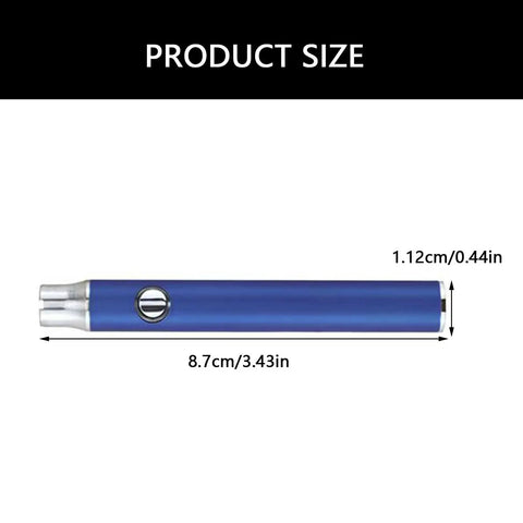 Portable 350mAh Soldering Iron Battery Rod With Three Voltage Settings dimensions 8.7cm and 1.12cm, blue metal design