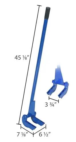 Deluxe Steel Pallet Buster With 41 Inch Handle For Easy Pallet Disassembly And Dock Board Removal, Articulating Head Prevents Wood Splitting, Heavy Duty Construction, Blue