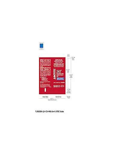 Blue 243 Oil-Resistant Threadlocker for Automotive Applications, medium-strength 6 ml tube packaging