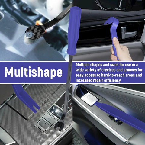 Trim Removal Tool Kit 5Pcs No Scratch Plastic for Cars Interior Door Panels Blue Perfect for Stereo Installations