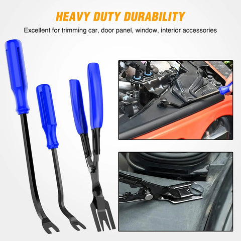 Comprehensive 238 Piece Trim Removal Tool Kit With Auto Push Pin Bumper Retainer Clips And Panel Pry Tools For Car Interior