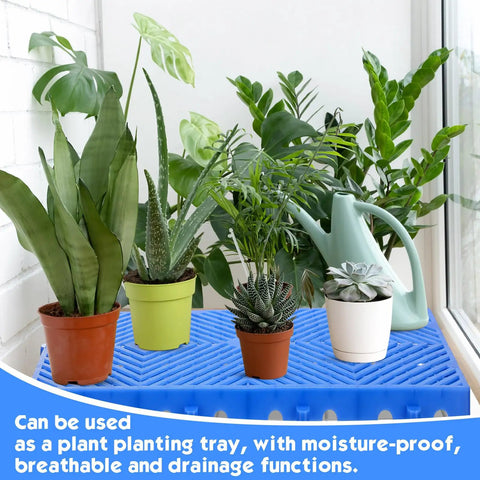 10 Pack Plastic Pallets 23.6 By 11.8 By 1.18 Inches Lightweight Moisture Proof And Waterproof Storage Grid Pallets With Ventilation for plants