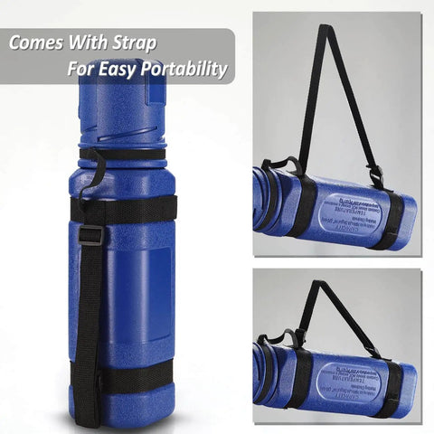 Blue 14 Inch Welding Rod Storage Tube Holder Canister For SMAW Electrodes, 10 Lb Capacity, 1 Pack With Strap, non-slip surface