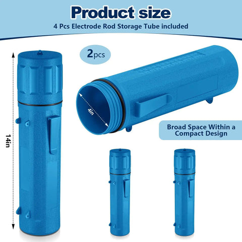 Two Pack 14 Inch Welding Rod Storage Tubes Set For Easy Organization By Zonon Airproof Waterproof Stick Electrode Canisters