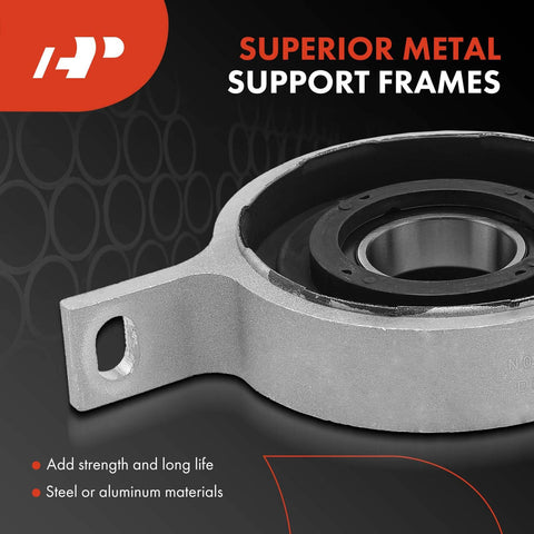 Side view of Beefed Up Drive Shaft Center Support Bearing For BMW 135i 2008 2013 335i 2007 2012 335is 2011 2012 335xi 2007 2008 M6 2012 4.4L 3.0L Replacement Carrier Bearing, metal frame visible
