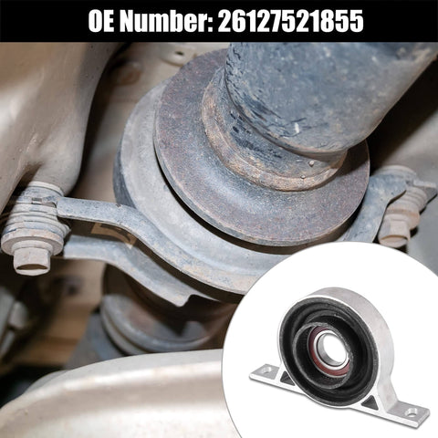 Rear Driveshaft Center Support Bearing Assembly For BMW Fits 525i 2002 Through 2007 X3 2004 Through 2011 OE 26127521855