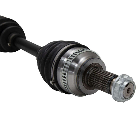 Close-up of a front CV axle from the Front CV Axle Assemblies And Wheel Bearing Kit For BMW 3 Series 2006 2013 Includes 2 Front CV Axles