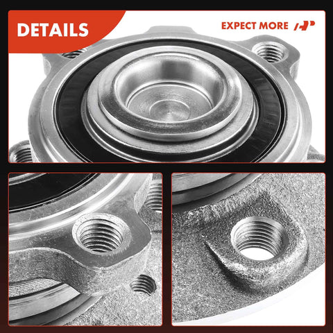 Front Wheel Bearing And Hub Assembly For BMW 745i 745Li 750i 750Li 760i 760Li Alpina B7 2002 to 2008 Direct Fit OEM Replacement