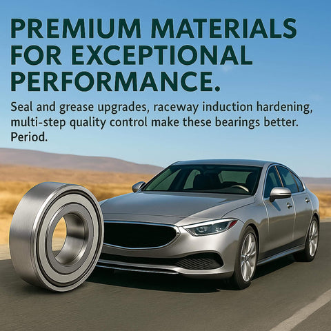 Car featuring Beefed Up Rear Wheel Bearing WH800069 for BMW 2012 to 2021 Models Including 228i 230i 230i XDrive 320i 328d 328i 428i M235i M235i XDrive M240i M240i XDrive Durable Steel Construction Pre Lubricated and Sealed for Quiet Smooth Ride