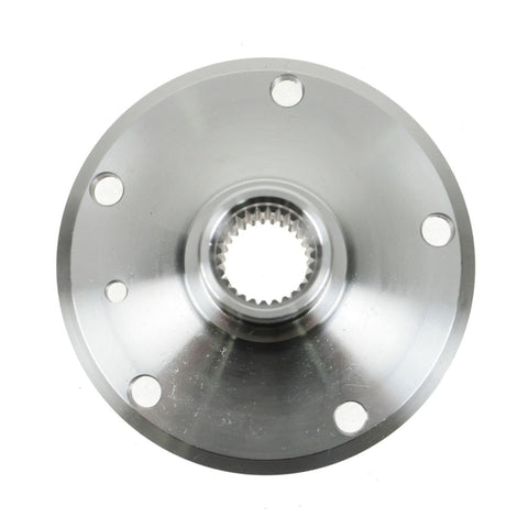 Rear Wheel Bearing And Hub Assembly Kit, 2 Piece Replacement For BMW Models Including 318i 325i 328i 323i 325Ci From 1992 To 2006 Easy Install DIY Friendly OEM Quality Upgrade shown in a top view focusing on metal hub component.