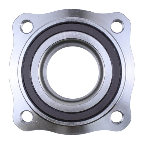 BMW Rear Wheel Hub Bearing Replacement For 528i 530i 535i 540i 550i 640i 650i 740i 750i XDrive 760Li Alpina M5 M6 Driver And Passenger Side OE Fit Beefed Up Long Lasting Ideal For All Wheel Drive BMW Sedans And Sports Cars close-up view of metal hub bearing