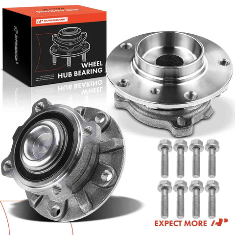 Front Wheel Bearing And Hub Assembly Pair For BMW 525i 530i 540i Z8 1997 To 2003 Replacement With Beefy Ball Bearing