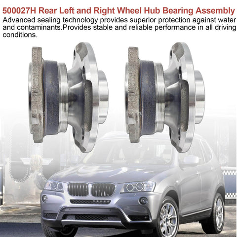 Two Pack Rear Wheel Hub Bearing Assembly For BMW X3 2011 2017 And X4 2015 2018 Replacement 33406787015 33406867815 BR930847 500027H OE Part Fitment Direct Replacement