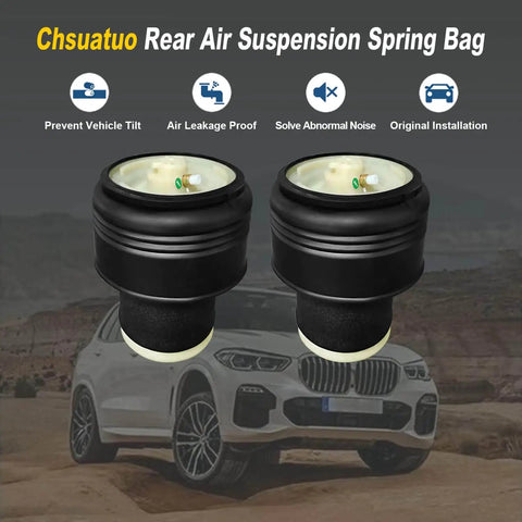 Rear Air Suspension Bag Kit Replacement For X5 E70 And X6 E71 E72 2007 To 2014 Pair Of Air Springs Compatible With OEM Numbers