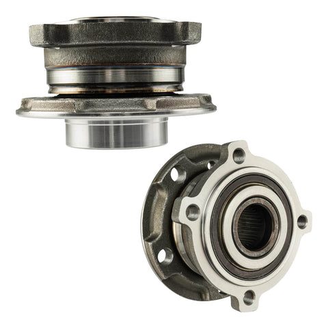 Front Wheel Bearing Hub Assembly For BMW X5 2007 To 2018 And BMW X6 2008 To 2019 Direct Fit Replacement Kit shown in side view