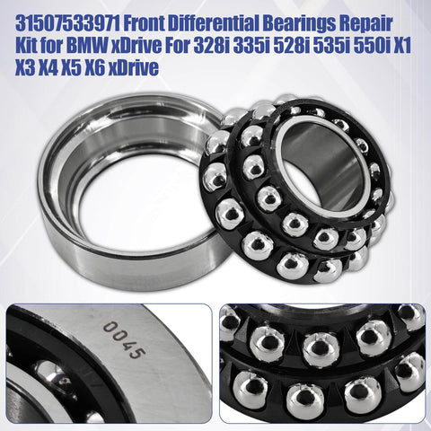 Beefed Up Front Differential Bearings Repair Kit For BMW XDrive 2006 To 2020 X1 X3 X4 X5 X6 With OE 31507533971